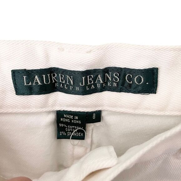 Lauren Jeans Co. Ralph Lauren White Jean Shorts in Size 8 - Picture 8 of 9